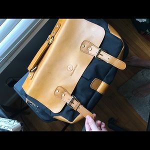 Aaron leather goods messenger bag
